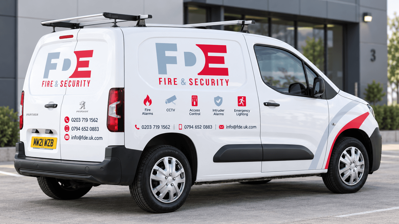 FDE branded service vehicle
