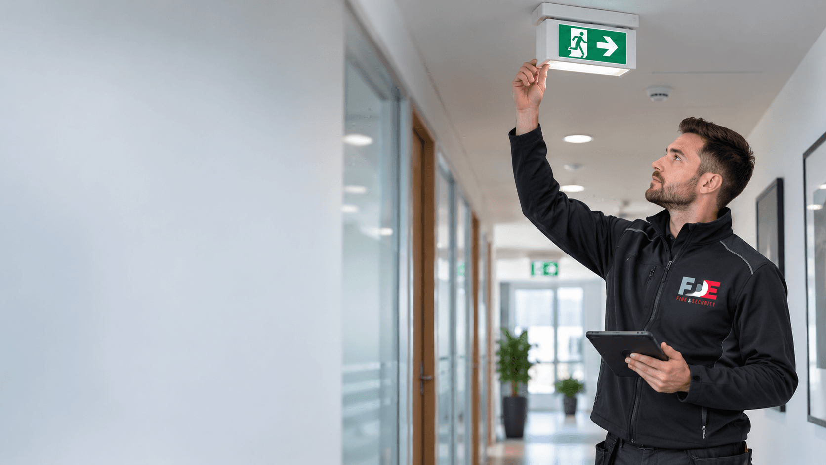 Emergency lighting equipment in a commercial environment